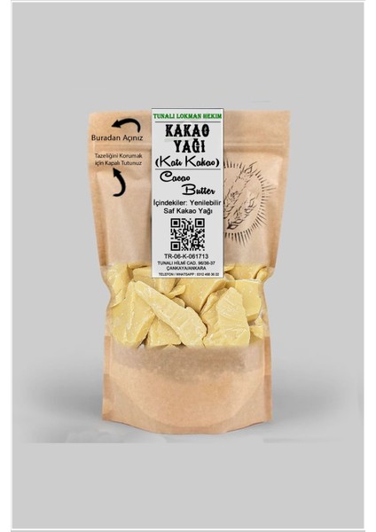 Katı Kakao - Saf Kakao Yağı - Yenilebilir - 250 gr