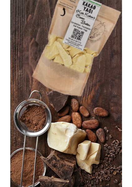 Katı Kakao - Saf Kakao Yağı - Yenilebilir - 250 gr