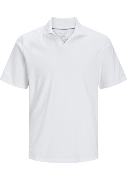 JJESUMMER LINEN POLO SS LN White