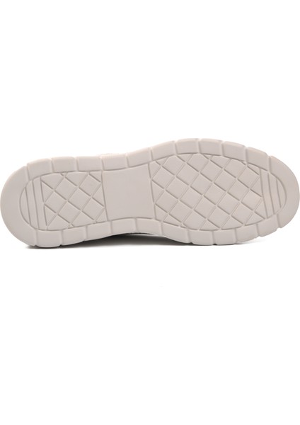 152-19503 Kırık Beyaz Hakiki Deri Erkek Sneaker indirimleri