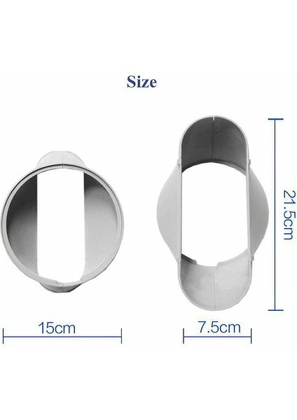 15 cm Taşınabilir Klima Pencere Egzoz Kanalı Boru Hortum Arayüz Konektörü (Düz Meme) (Yurt Dışından)