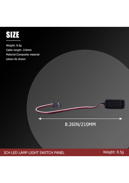 1 Ila 8 Rc Araba 3 Kanal Ch3 3ch LED Lamba Işığı Anahtarı Paneli Sistemi Rc Model Araba Için Eksenel SCX10 Traxxas Trx4 Hsp Tamıya (Yurt Dışından)