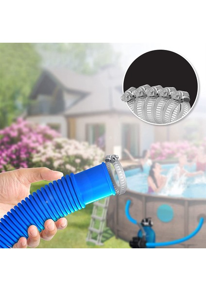 6.3m Yüzme Havuzu Hortum Çapı 32 mm Hortum Kelepçesi Ile, Yüzme Yedek Boru Havuz Temizleyici Aracı, Mavi (Yurt Dışından) indirimleri