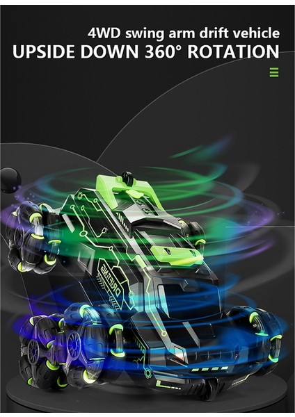 4WD Rc Araba Oyuncak Hareket Algılama Büküm Dublör Drift Araba Radyo Uzaktan Kumandalı Arabalar Rc Oyuncaklar Çocuklar Yetişkinler Için-Turuncu (Yurt Dışından) indirimleri
