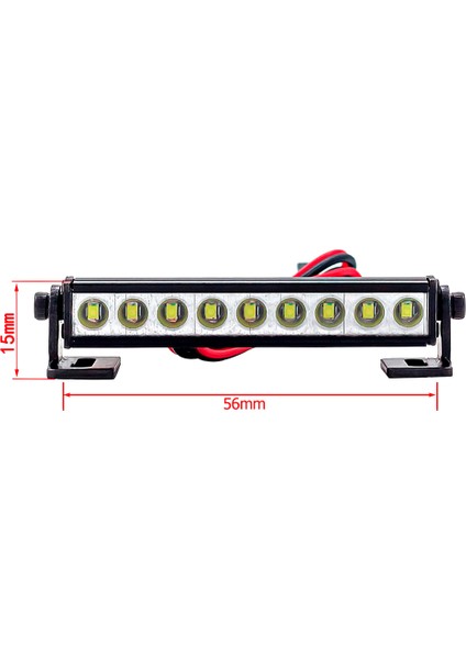 LED Işık Çubuğu Rc Araba Tavan Lambası 1/10 Rc Paletli Eksenel Capra SCX10 Iı 90046 Rgt EX86100 Trx6 Trx-4 D90,56MM (Yurt Dışından)