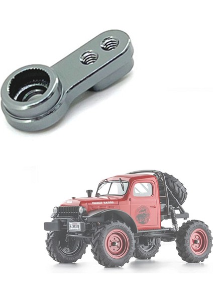 Metal Servo Kol Servo Korna Fms FCX24 1/24 Rc Paletli Araba Yükseltme Parçaları Yedek Aksesuarlar, Titanyum Renk (Yurt Dışından)