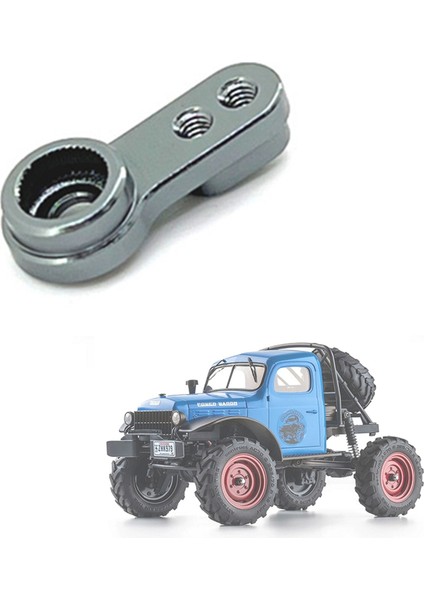 Metal Servo Kol Servo Korna Fms FCX24 1/24 Rc Paletli Araba Yükseltme Parçaları Yedek Aksesuarlar, Titanyum Renk (Yurt Dışından)