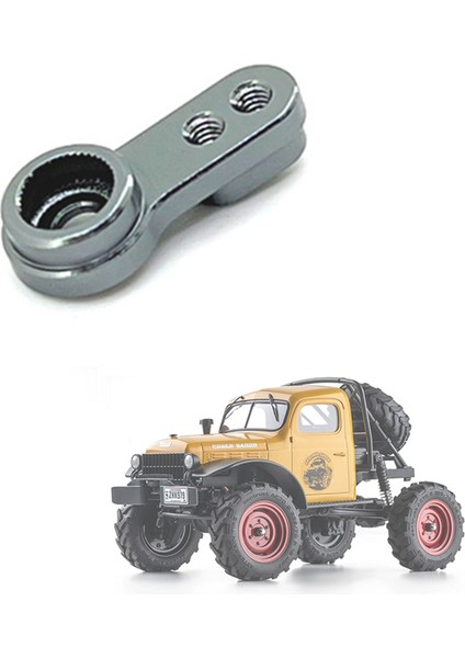 Metal Servo Kol Servo Korna Fms FCX24 1/24 Rc Paletli Araba Yükseltme Parçaları Yedek Aksesuarlar, Titanyum Renk (Yurt Dışından)
