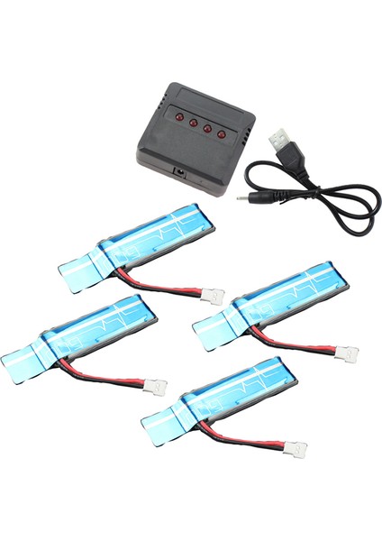 Adet 3.7V 520MAH 30C Yükseltilmiş Li-Po Pil USB Şarjlı Wltoys Xk K110 K110S V930 V977 Rc Helikopter Yedek Parçaları (Yurt Dışından) fiyatları
