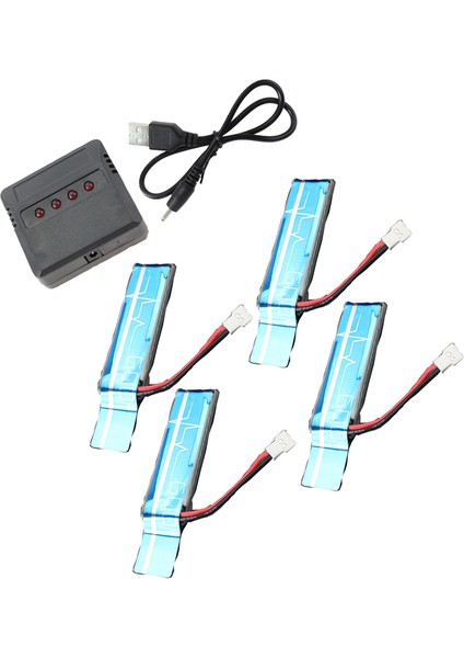 Adet 3.7V 520MAH 30C Yükseltilmiş Li-Po Pil USB Şarjlı Wltoys Xk K110 K110S V930 V977 Rc Helikopter Yedek Parçaları (Yurt Dışından) modelleri