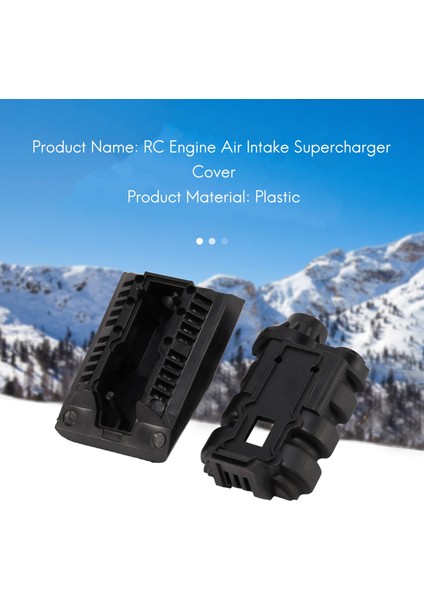 1/10 Rc Paletli Simülasyon Motor Hava Girişi Süper Şarj Kapağı Trx4 D90 Eksenel SCX10 Wraith 90046 90018, Siyah (Yurt Dışından)