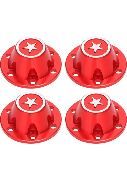 4 Adet Cnc Metal Jant Jant Kapağı Anti-Gevşek Lastik Somunu Eksenel Scx6 Jeep Jlu 1/6 Rc Paletli Araba Yükseltme Parçaları, C (Yurt Dışından)