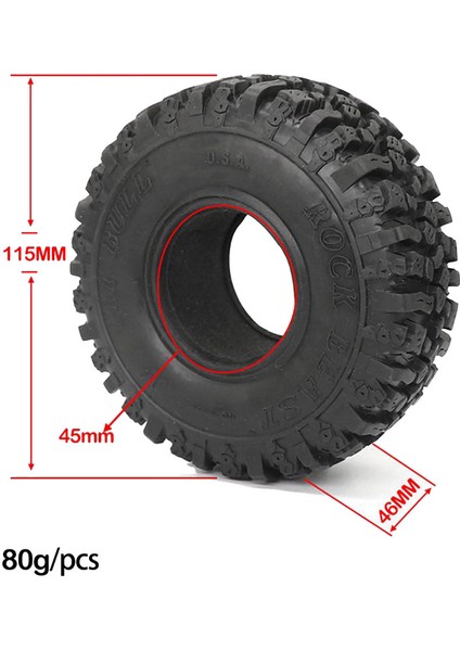 Rc Kontrol Araba Için 1/10 1.9 Lastik Köpük 115X46MM Trx4 Eksenel SCX10 Seçeneği Yükseltme Parçaları (Yurt Dışından)