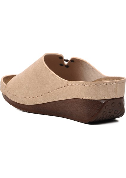 38-973 Bej Kadın Dolgu Topuk Terlik fırsatları