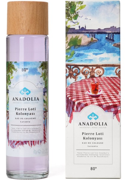 Pierre Loti Lavanta Kokulu 80° Cam Şişe Kolonya 180 ml