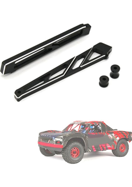 Arrma Mojave 1/7 6s 4WD Blx Rc Kamyon Araba Yükseltme Parçaları Için Yaka ile Metal Ön ve Arka Şasi Destek Desteği, Siyah (Yurt Dışından) modelleri