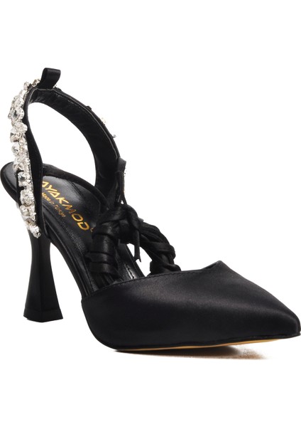 461014 Siyah Kadın Abiye Ayakkabı modelleri