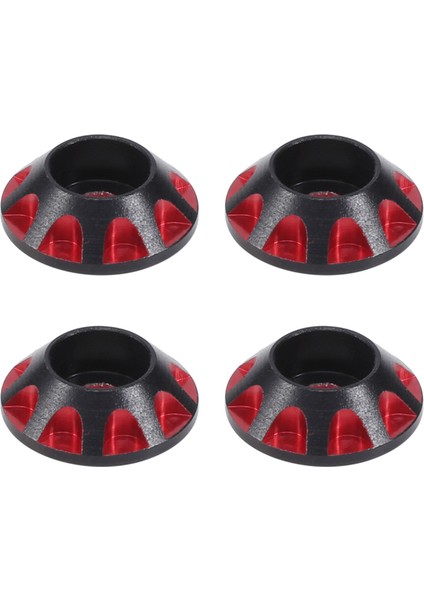 Adet Metal Kuyruk Kanat M3 Düz Başlı Vidalar Yıkayıcılar 11.6mm 1/10 Ölçekli Off Road Buggy Canavar Kamyon Rc Drift Arabalar, Kırmızı (Yurt Dışından)