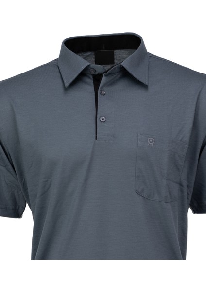 Erkek Cepli Kısa Kollu Düz Renk Normal Kesim Pamuklu Kumaş Gömlek Yaka T-Shirt indirimleri