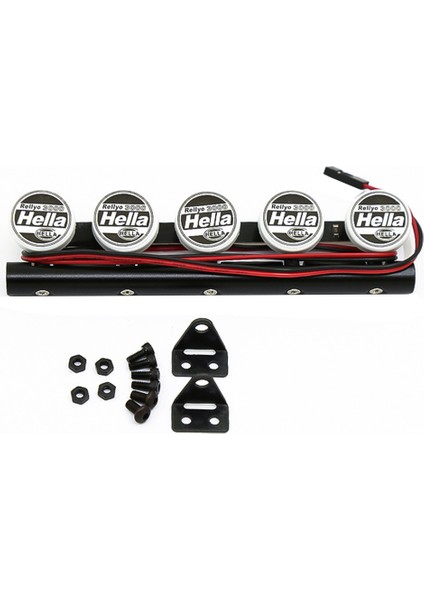 Rc Araba Çatı 5 Işık Arama Işıkları Yuvarlak Parlak LED Lamba 1/10 Rc Paletli Traxxas Trx4 Eksenel SCX10 Off-Road Parçaları, A (Yurt Dışından)