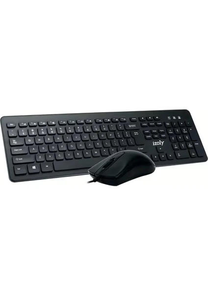 Izoly KM9400 Q-F Klavye Mouse Kablolu Sıyah