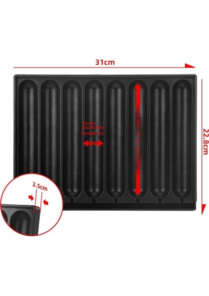 8 Borulu Mutfak Pişirme Sosis Tavası, Yağ Yuvası ve Dökülme Ağzı (Yurt Dışından) fırsatları