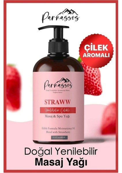 Doğal Çilek Özlü Kaşmir Ve Duyusal Etkili Aromaterapi Masaj Yağı 300 Ml