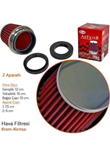 Universal Carub Spor Hava Filtresi-Açık Hava Filtresi Performan Ses ve Güç Artırıçı Filtre (12×15CM) fiyatları