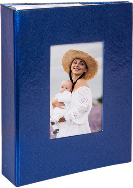 100'LÜK 15X21CM Pencereli Mavi Fotoğraf Albümü 68100