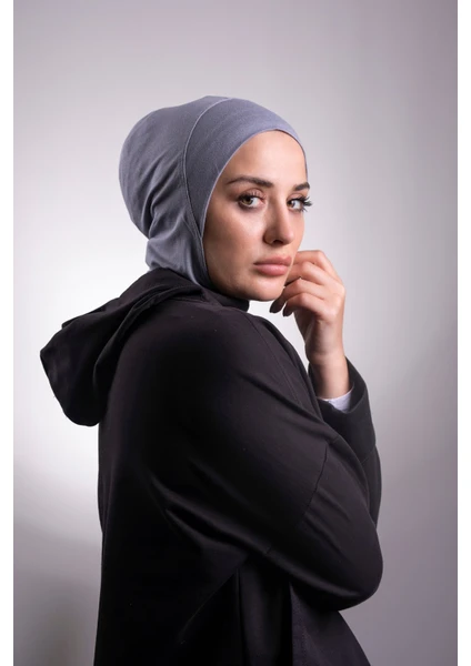 Hürrem Bone Füme Pratik Hazır Geçmeli Bone Viskon Kumaş Hijab Spor 2106_25