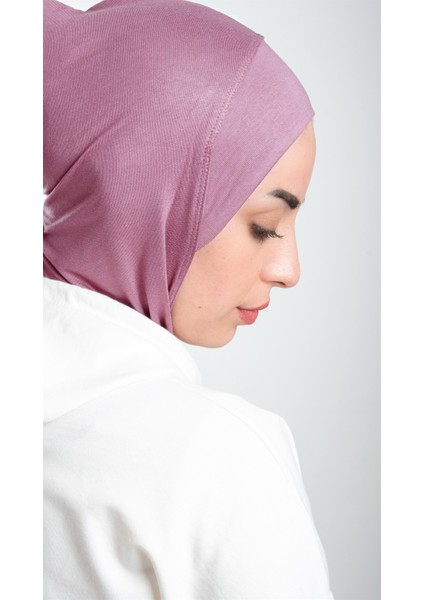 Gül Kurusu Pratik Hazır Geçmeli Tesettür Bone Sandy Kumaş Lüks Hijab 2115_18