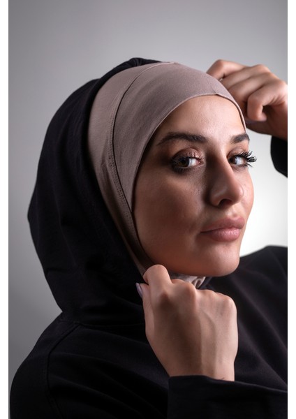 Vizon Pratik Hazır Geçmeli Bone Viskon Kumaş Hijab Spor 2106_10