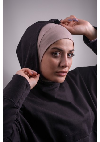 Vizon Pratik Hazır Geçmeli Bone Viskon Kumaş Hijab Spor 2106_10
