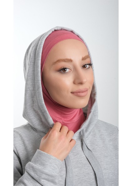 Violet Pratik Hazır Geçmeli Tesettür Bone Sandy Kumaş Spor Hijab 2113_21