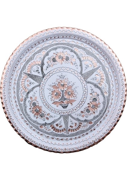 35 cm Yuvarlak Tepsi Beyaz
