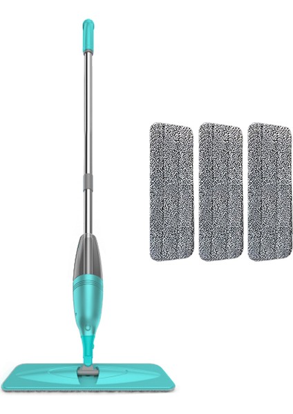 Sprey Mop 3 Mikrofiber Mop Set Yeşil Temizlik Seti