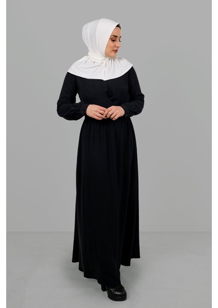 Krem Pratik Hazır Geçmeli Tesettür Eşarp Sandy Kumaş Arkadan Çıtçıtlı 2101_40