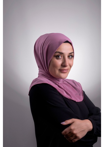 Gül Kurusu Pratik Hazır Geçmeli Tesettür Eşarp Sandy Kumaş Arkadan Çıtçıtlı 2101_18
