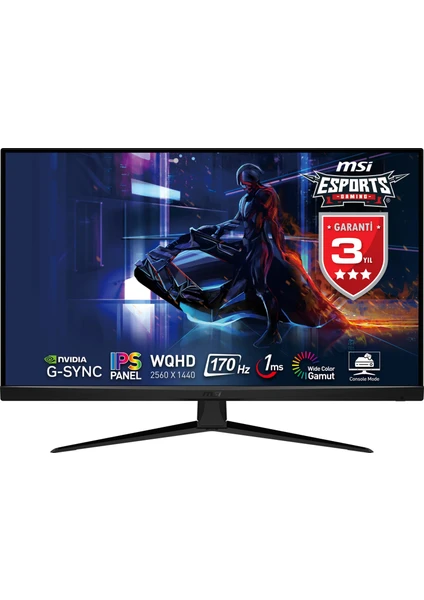 31.5" G321Q 2560x1440 (WQHD) FLAT IPS 170HZ 1MS G-SYNC COMPATIBLE  GAMING MONITOR