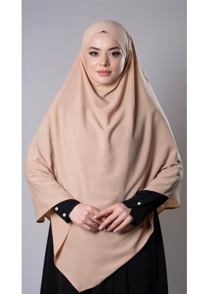 Sütlü Kahve Pratik Hazır Geçmeli Tesettür Eşarp Medine Ipeği Bağcıklı Çift Katlı Sufle Hijab 2302_26