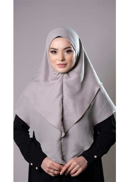 Taş Pratik Hazır Geçmeli Tesettür Eşarp Pamuk Caz Kumaş Çift Katlı Düz Hijab 2303_46
