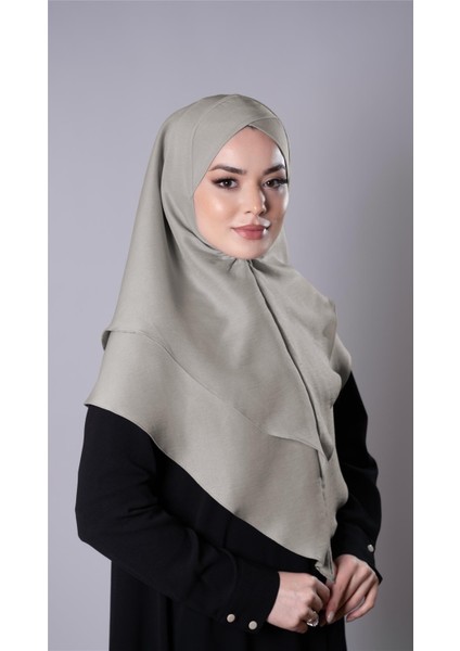 Taş Pratik Hazır Geçmeli Tesettür Eşarp Pamuk Caz Kumaş Çift Katlı Çapraz Hijab 2304_46