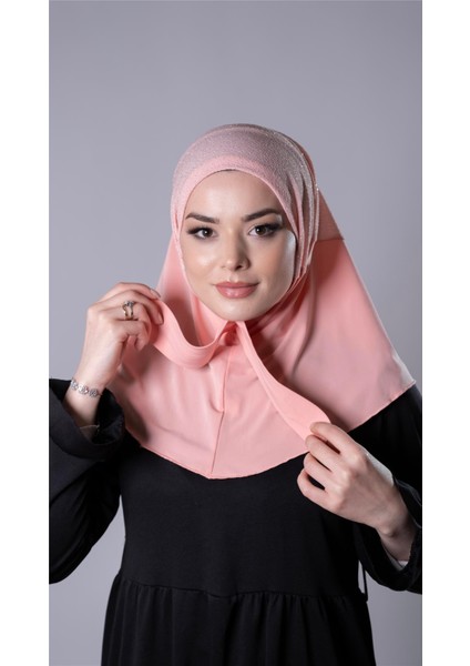 Somon Pratik Hazır Geçmeli Tesettür Eşarp Sandy Kumaş Arkadan Çıtçıtlı 2206_39 modelleri