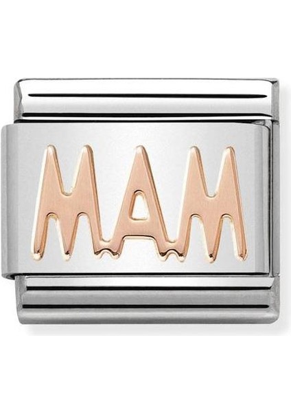 Composable Classic Dekoratif Link - Yazılar - Anne - (03 Mam) 9k Rose Altın