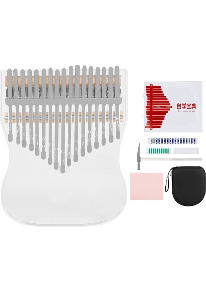 17 Tonlu Kristal Şeffaf Başparmak Piyano Akrilik Kalimba Parmak Piyano Acemi Müzik Aleti (Yurt Dışından)