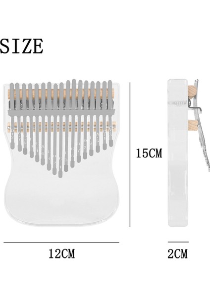 17 Tonlu Kristal Şeffaf Başparmak Piyano Akrilik Kalimba Parmak Piyano Acemi Müzik Aleti (Yurt Dışından) fiyatları