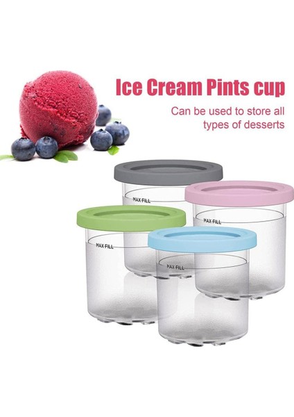 Gui Xulian Dondurma Pint Kupası, Ninja Creami Pints NC301 NC300 NC299AMZ Serisi Dondurma Makinesi Için Kapaklı Dondurma Kapları (Yurt Dışından)