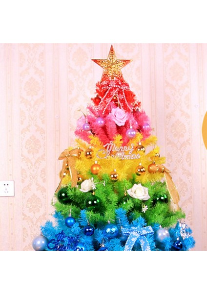 [gui Xulian] 2x Gökkuşağı Renkli Noel Ağacı Festivali Dekorasyon Noel Ağacı Ev Dekorasyon Süsler Oturma Odası (Yurt Dışından)