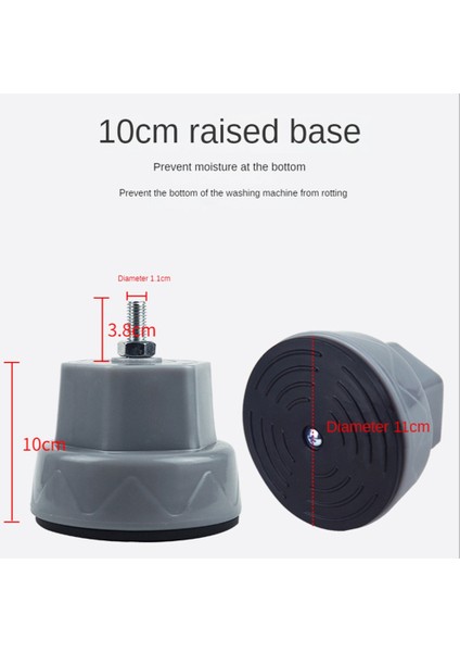 Gui Xulian 4 Adet Anti Titreşim Pedleri Rulo Çamaşır Makinesi Ayak Mat Anti-Gürültü Azaltıcı Destek Standı-Şampanya (Yurt Dışından) fiyatları