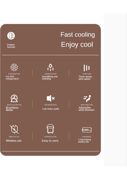 Taşınabilir Klima Kişisel Masaüstü Hava Soğutucu Şarj Edilebilir 2400 Mah Ev Ofis Yatak Odası Için Sessiz Masa Fanı-D (Yurt Dışından)
